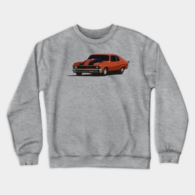 1968 Chevy Nova Dragster - stylized Crewneck Sweatshirt by mal_photography